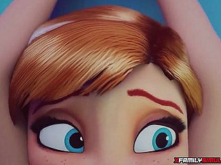 Bevroren Elsa masturbatie met Ice Chunk