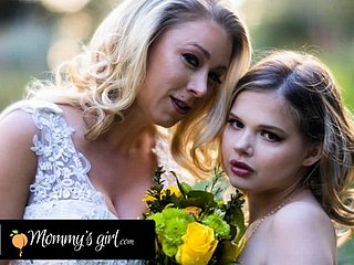 Mommy's Spread out - Bridesmeisje Katie Morgan knalt everlasting haar stiefdochter Coco Lovelock voor haar bruiloft