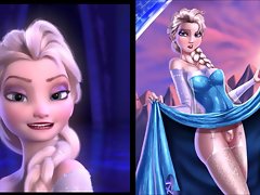 SekushiLover - Disney Elsa Elsa vs desnudo
